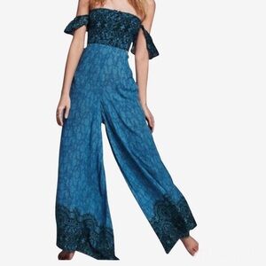 NWT Free people boho wide leg jumpsuit